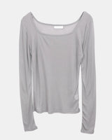 Nev Square-Neck Long Sleeve T-Shirt (9 Colors)