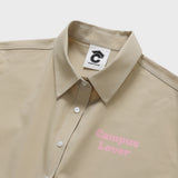 Campus Lover Beige Crop Shirt [For women]
