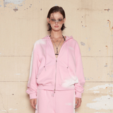 スモッグモチーフジップアップフーディー[Pink]
