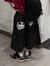 hip patch camo bermuda pants