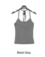 Para stripe halter sleeveless