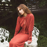 ALPACA SLIM CARDIGAN - RED BEIGE