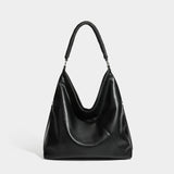 Volume Ruched Soft Leather Hobo Shoulder Bag