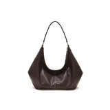 muva. Top‑Layer Cowhide Dumpling‑Shape Bag, Genuine‑Leather Large‑Capacity Shoulder & Cross‑body Daily Purse, New Arrival Sep 26