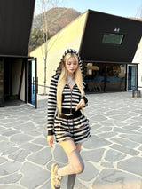 1475. Love stripe cancan mini sk (2color)