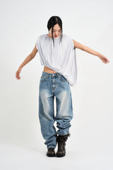 Bico Shirring Unbalance Top