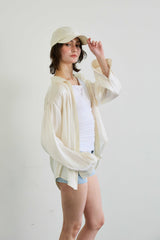 LUMINOUS OVERSIZED SHIRT / BEIGE