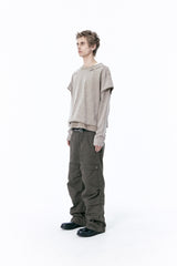 DAMAGE LAYERED L/S TEE (BEIGE)