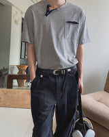 フィロ ダイアゴナル ヘンリーネック ショートスリーブ Tシャツ