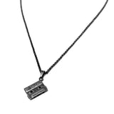 1980s vintage cassette tape necklace