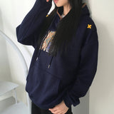 コーヴビンテージパッチワークオーバーフィットフーデッドTシャツ