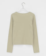 26SS★ [BAONHAUS] Benir Round Ribbed Long Sleeve Tee