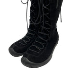 Suede lace-up boxing shoes