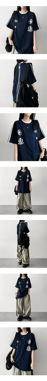 Pi Track Line Short Sleeve Tee