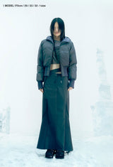 Reversible Check Padded Jacket / Charcoal