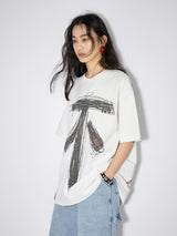 ツーサイドファンプリントショートスリーブTシャツ