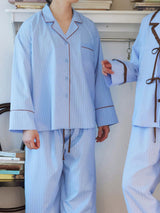 (M)STRIPED PAJAMA SET / SKYBLUE