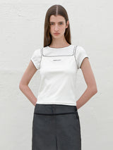 (T-7040)LAYLA PICOT STITCH SLEEVELESS
