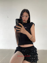 リボンレター半袖Tシャツ