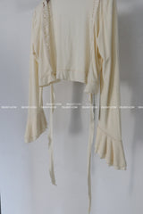 frill bolero ribbon cardigan