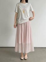 アイスクリームグラフィックライトウェイトサマーTシャツ
