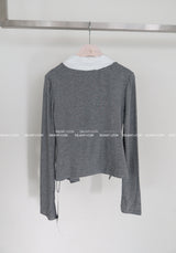 Miu Shirt Layered Cardigan