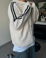 CB Track Knit Hood Zip-up (4C)