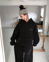 Glint Brushed Studded Hoodie