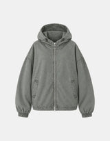 Pigment Washed Two-Way Hood Jacket