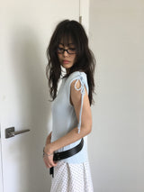 ワンショルダーシャーリングTシャツ(4color)