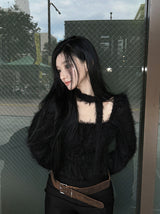 Square neck twilight blouse