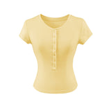 Lora Button Slim Tee