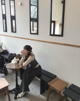 ドラングトーンオフカラー&レイヤードブラウス