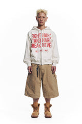 Double Knee Chino 8-Bermuda Pants - Beige