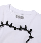 Heart string crop T-shirt (White