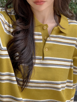 #LM Daily Multi Border Collar Knit (3color)