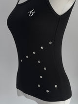 サイレント シンボル アイレット ノースリーブ (black)