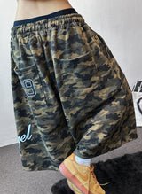 Archien Camo Print & Embroidery Bermuda Shorts 2color