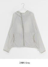 Mimove Diagonal SeeThrough Taping Summer Wind Jumper