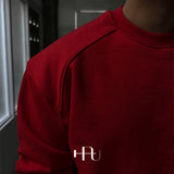 [HFORUS MADE]Layer Shoulder Sweatshirt IN RED