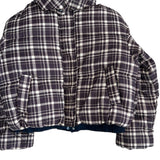 Witty Bulky Check 2-Way Zipper Hood Puffer