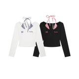 Check Ribbon Layered Long Sleeve 232577622