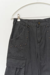 Dyed Stud Cargo Pants