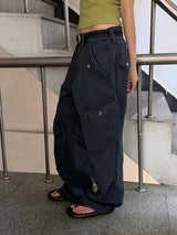 Dyeing washed curved cargo pants(3color)