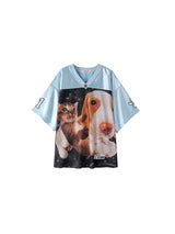 IN STOCK | I Love White Dog and Cat oversized T-shirt