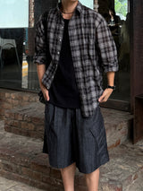 Eight linen check shirt