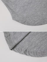 ベーシックUネックスリム長袖Tシャツ(5color)