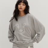 R Crew Sweatshirts Melange Gray