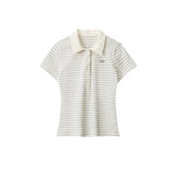 Cozy Stripe Collar Tee 231949406