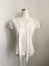 Walnut tie blouse